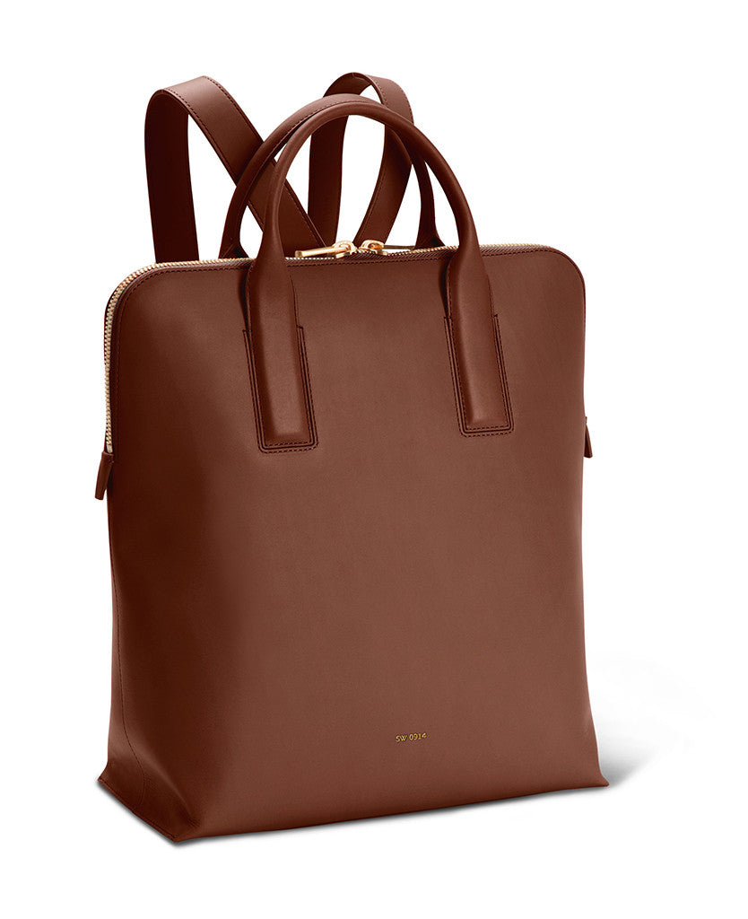 dove grey leather convertible backpack sarah white Backpack -Italian leather tailored to fit a laptop, phone & essentials – Sarah White